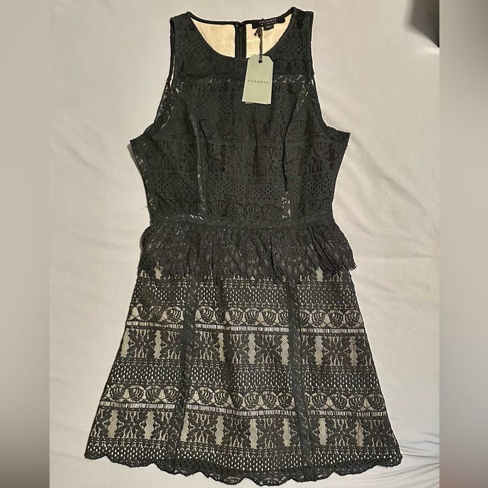 ALL SAINTS  Melia Dress black lace
